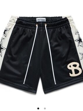 BKTSQD Stars Chenille Patch Shorts Black
